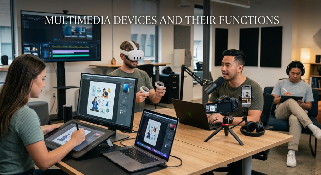 multimedia devices and their functions in hindi